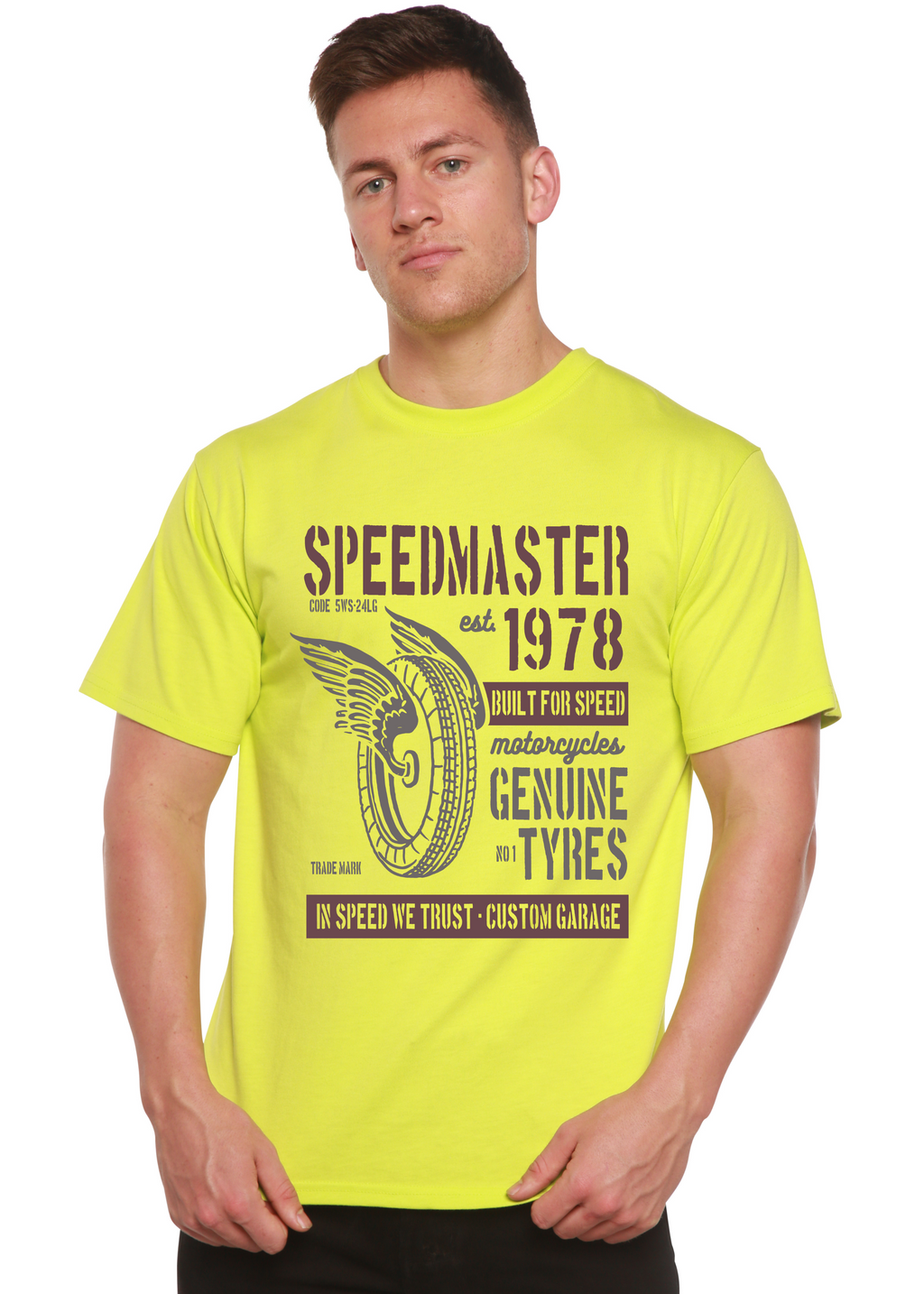 Speed Master Spun Bamboo® Men's Bamboo Viscose/Organic Cotton Short Sleeve Graphic T-Shirt - The7Letter