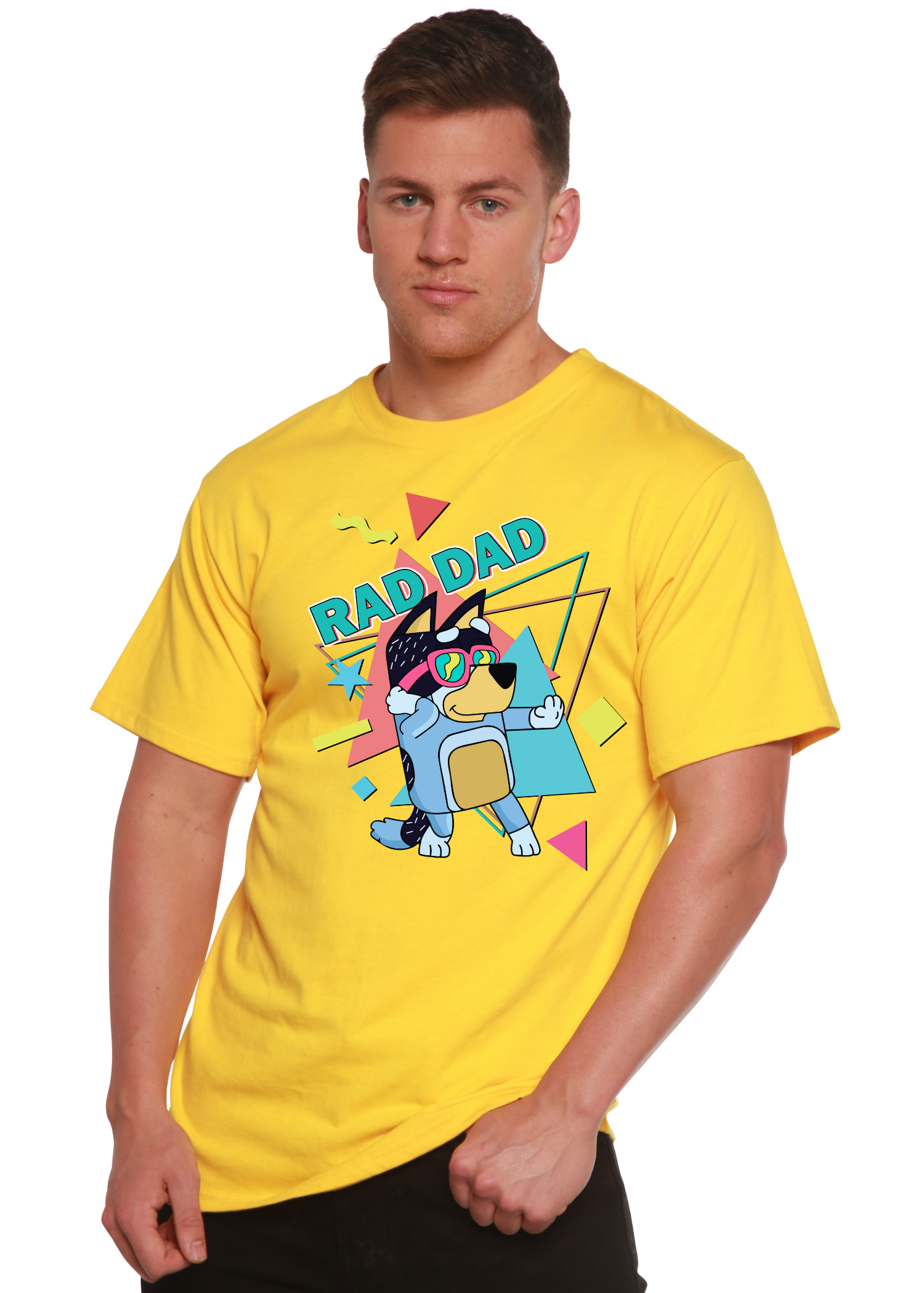 Rad Dad Bluey Men's Bamboo Short Sleeve Graphic T-Shirt - The7Letter