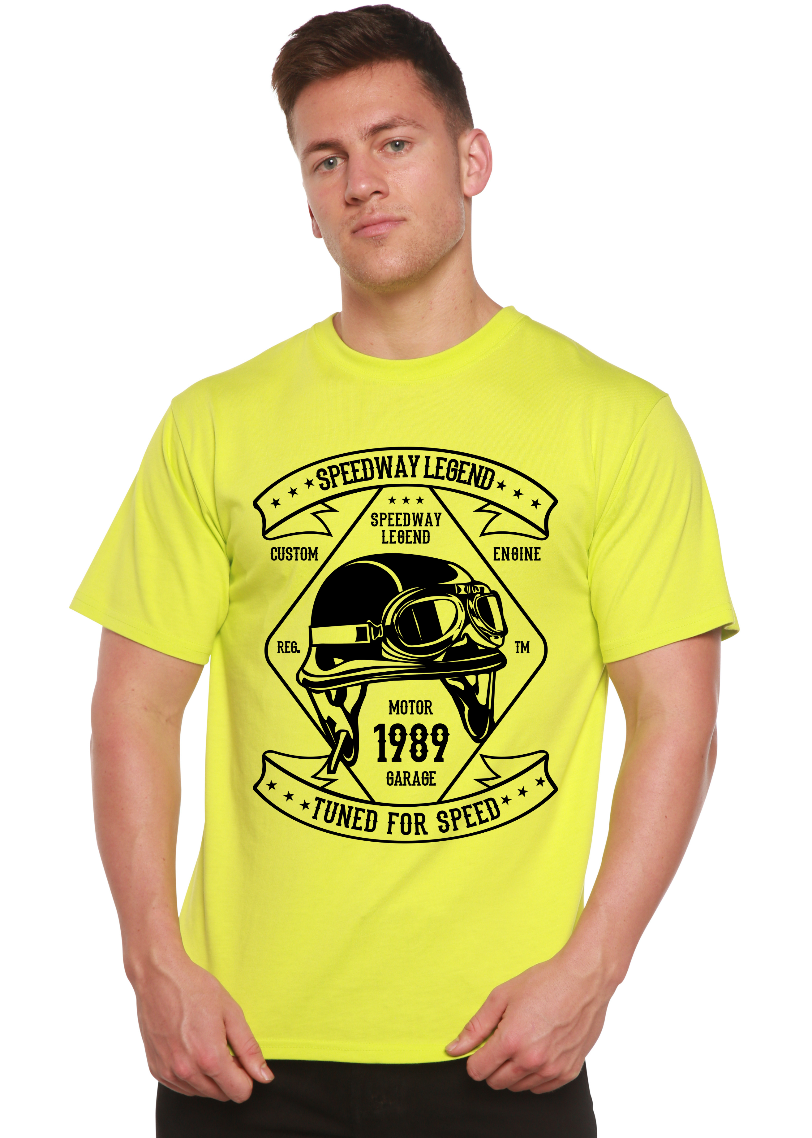 Speedway Legend Spun Bamboo® Men's Bamboo Viscose/Organic Cotton Short Sleeve Graphic T-Shirt - The7Letter