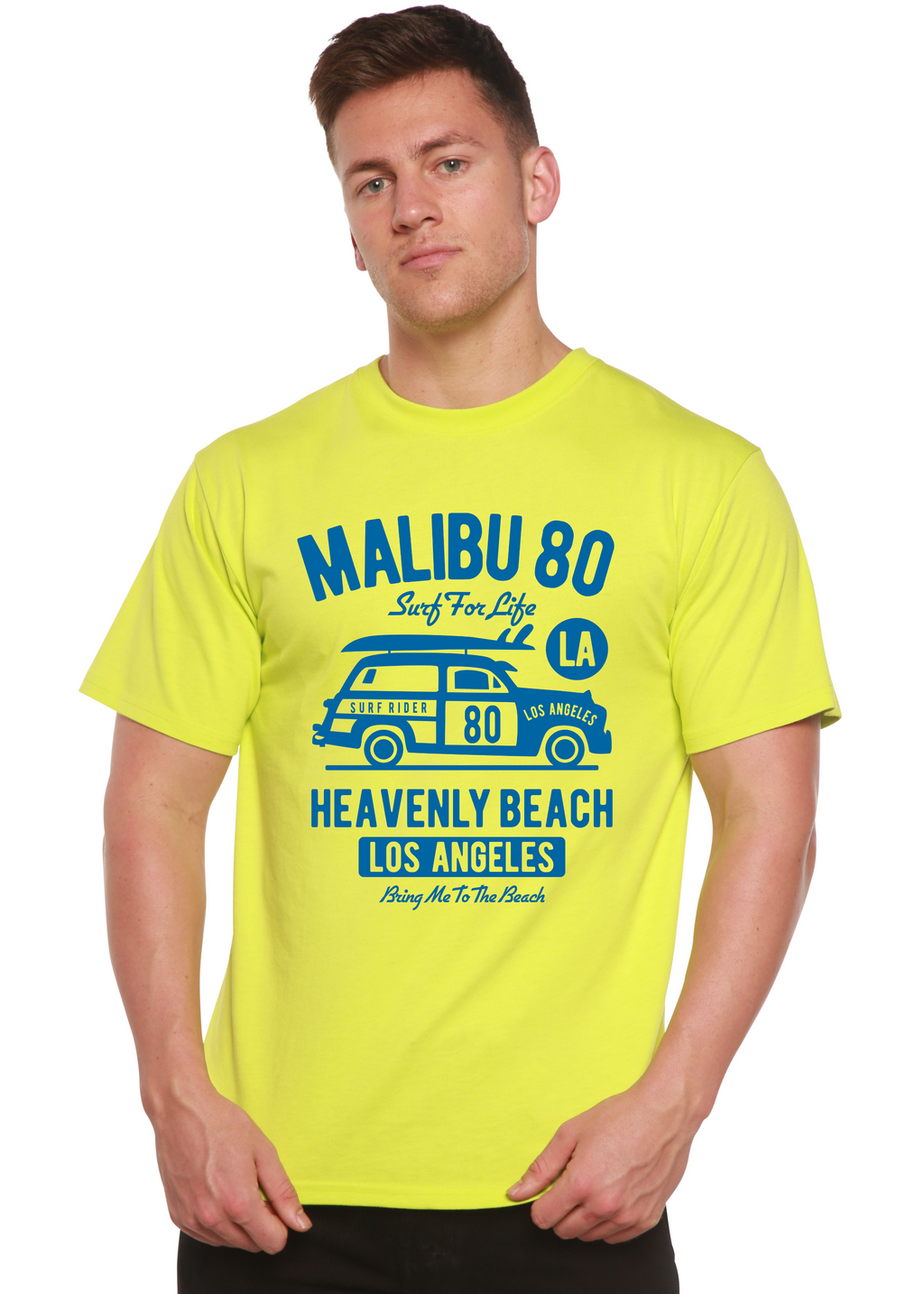 Malibu 80 Men's Bamboo Viscose/Organic Cotton Short Sleeve Graphic T-Shirt - The7Letter