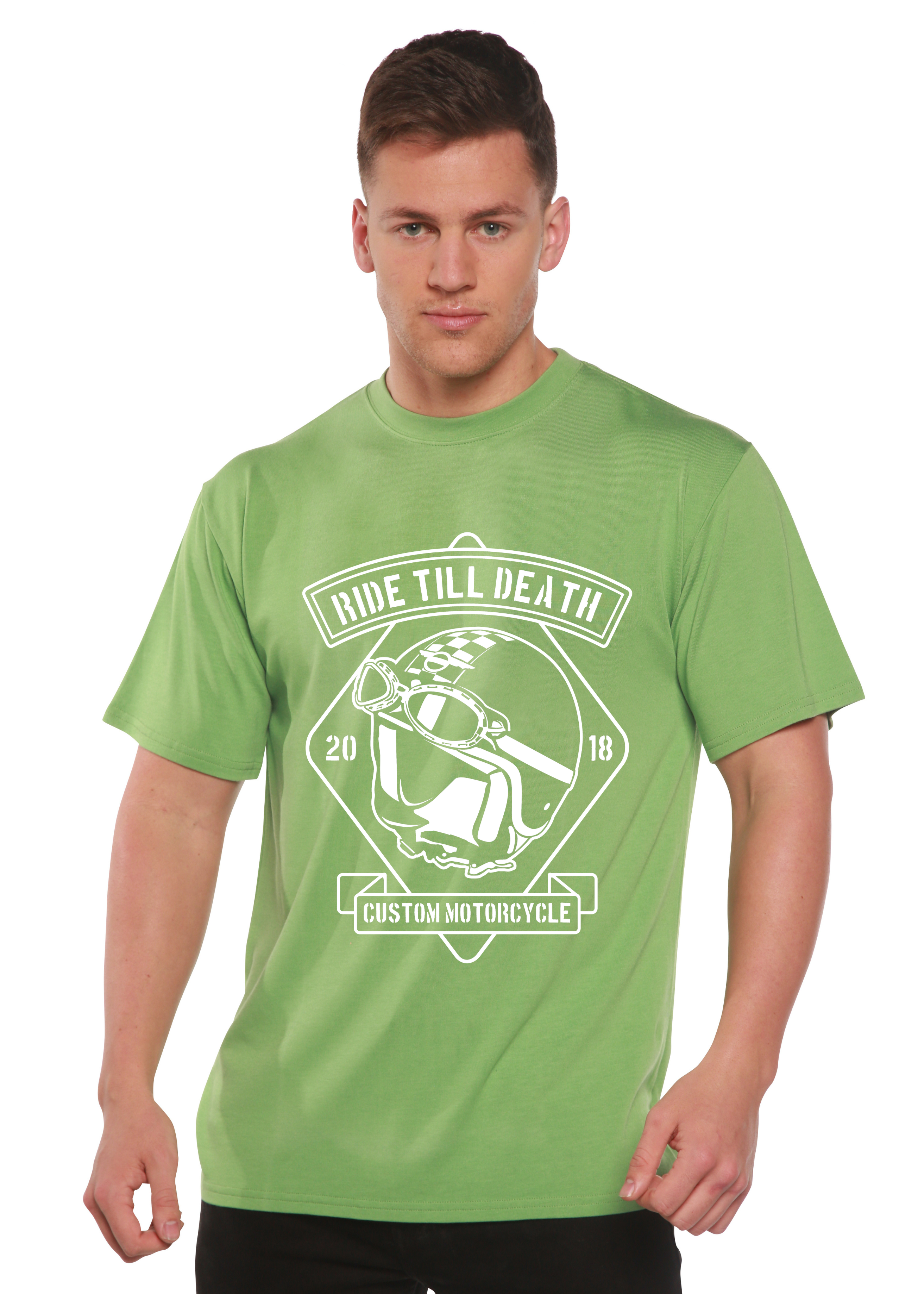 Ride Till Death Spun Bamboo® Men's Bamboo Viscose/Organic Cotton Short Sleeve Graphic T-Shirt - The7Letter