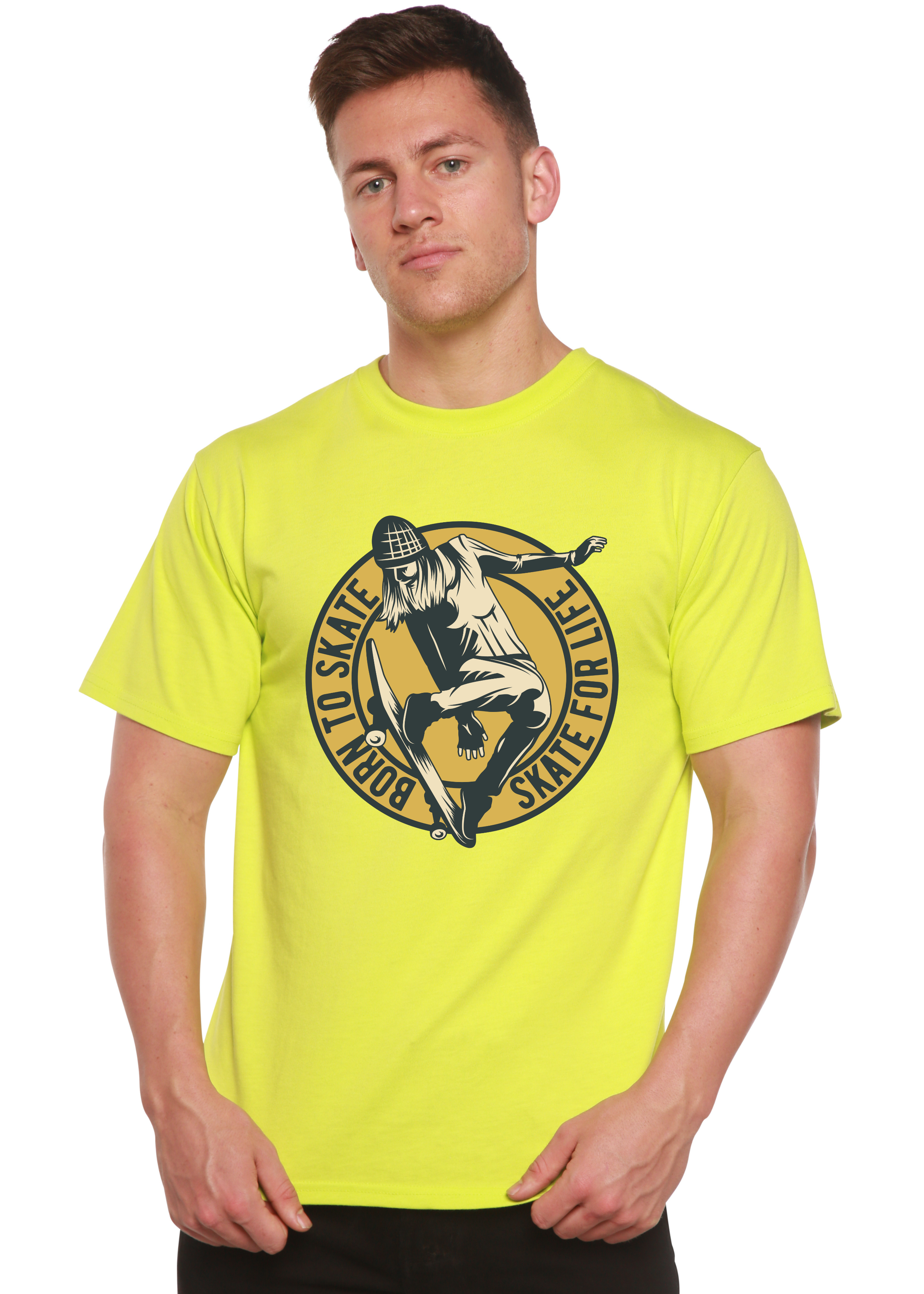 Skate For Life Men's Bamboo Viscose/Organic Cotton Short Sleeve Graphic T-Shirt - The7Letter