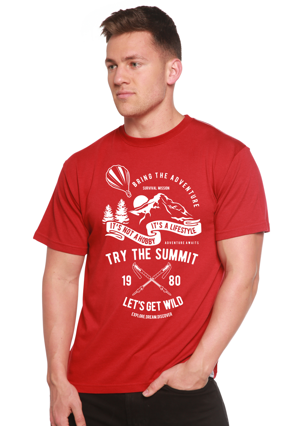 Try The Summit Spun Bamboo® Men's Bamboo Viscose/Organic Cotton Short Sleeve Graphic T-Shirt - The7Letter