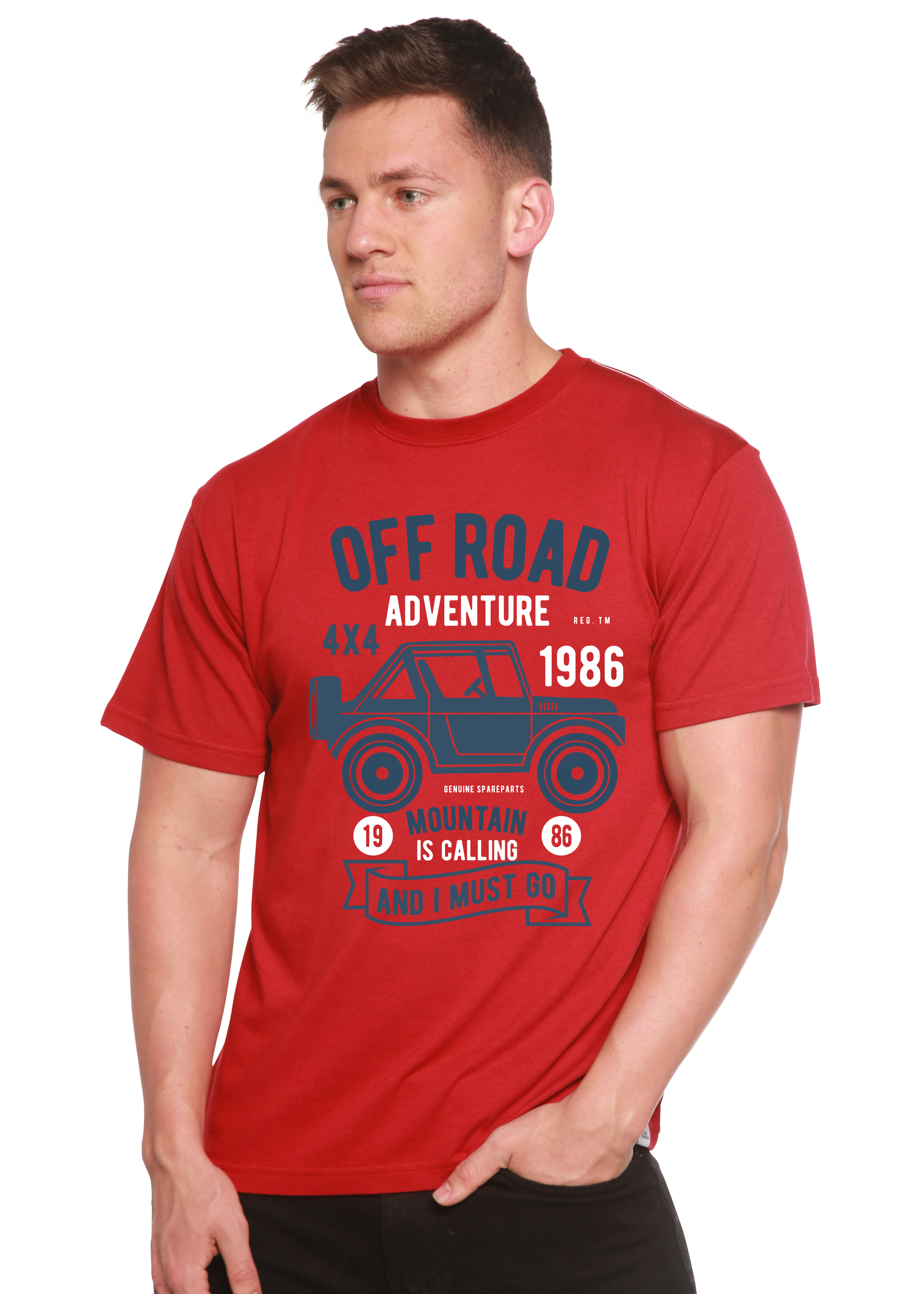 Off Road Adventure Spun Bamboo® Men's Bamboo Viscose/Organic Cotton Short Sleeve Graphic T-Shirt - The7Letter