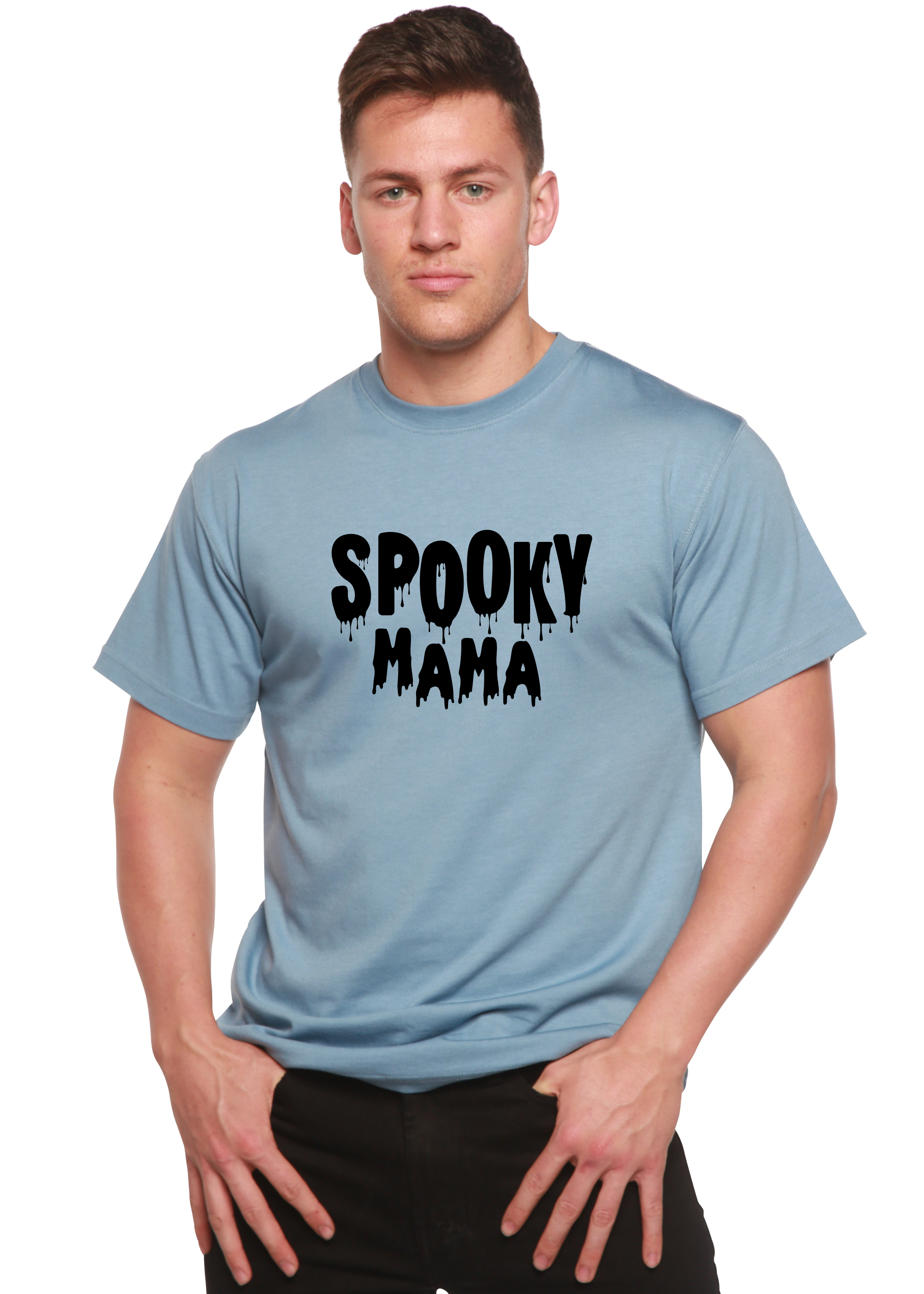 Spooky Mama Halloween Men's Bamboo Viscose/Organic Cotton Short Sleeve Graphic T-Shirt - The7Letter
