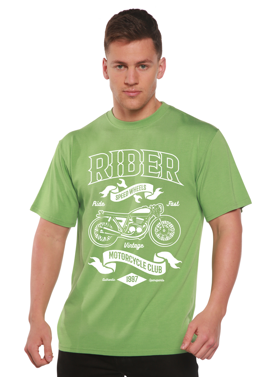 Rider Spun Bamboo® Men's Bamboo Viscose/Organic Cotton Short Sleeve Graphic T-Shirt - The7Letter