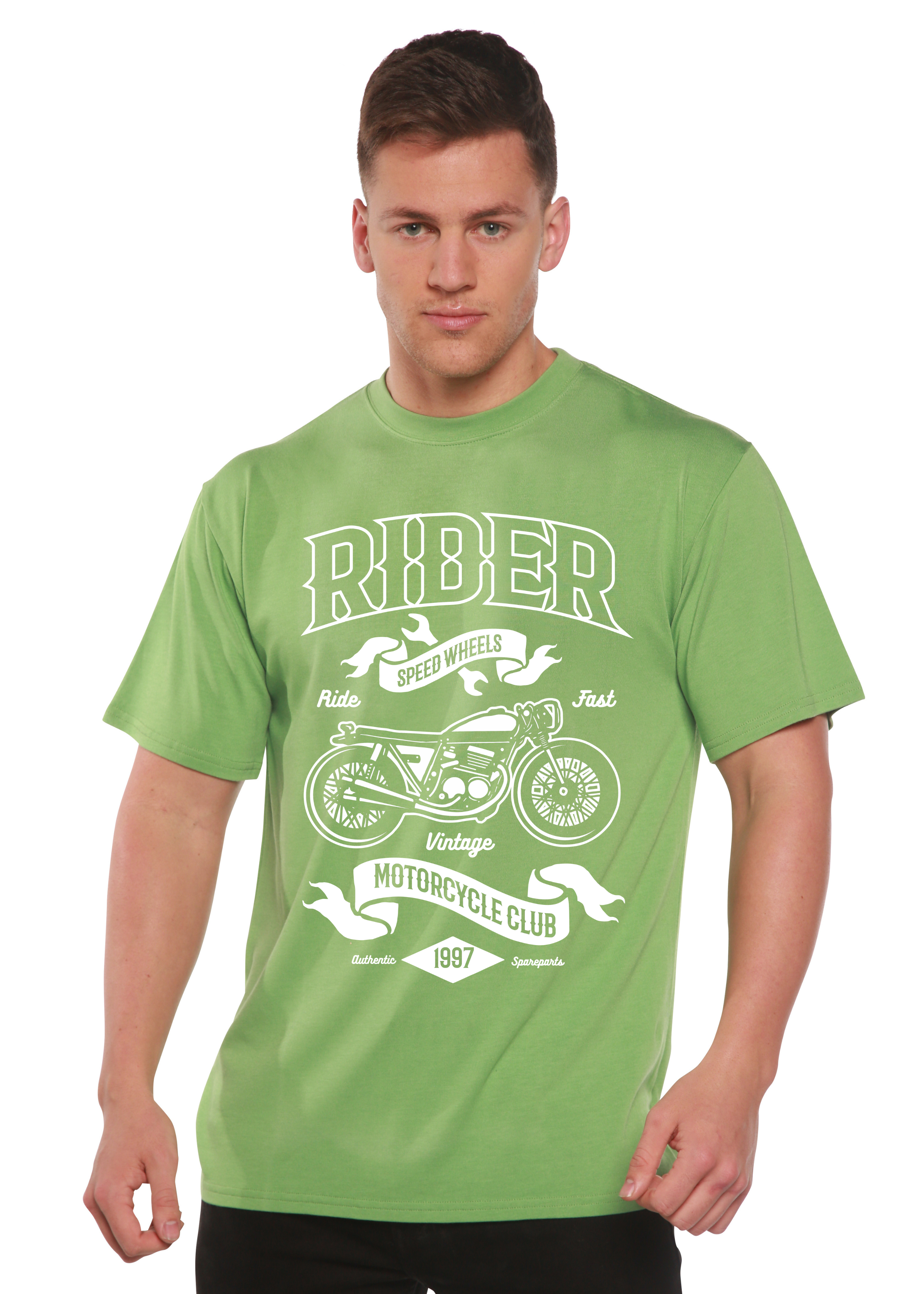 Rider Spun Bamboo® Men's Bamboo Viscose/Organic Cotton Short Sleeve Graphic T-Shirt - The7Letter