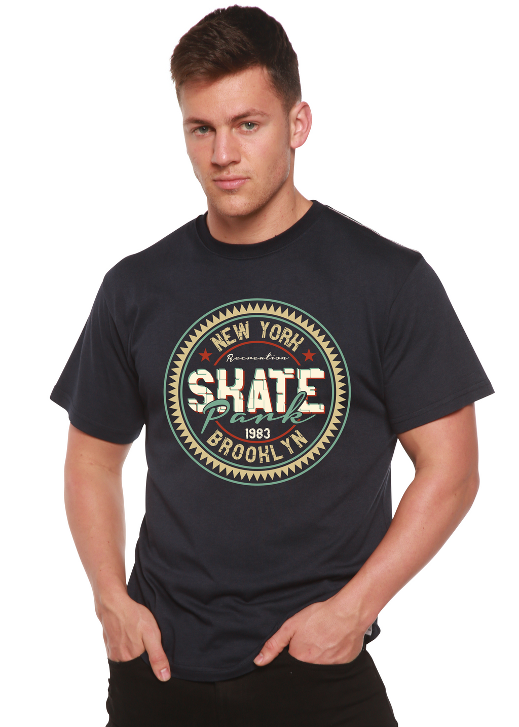 New York Skate Pank Men's Bamboo Viscose/Organic Cotton Short Sleeve Graphic T-Shirt - The7Letter