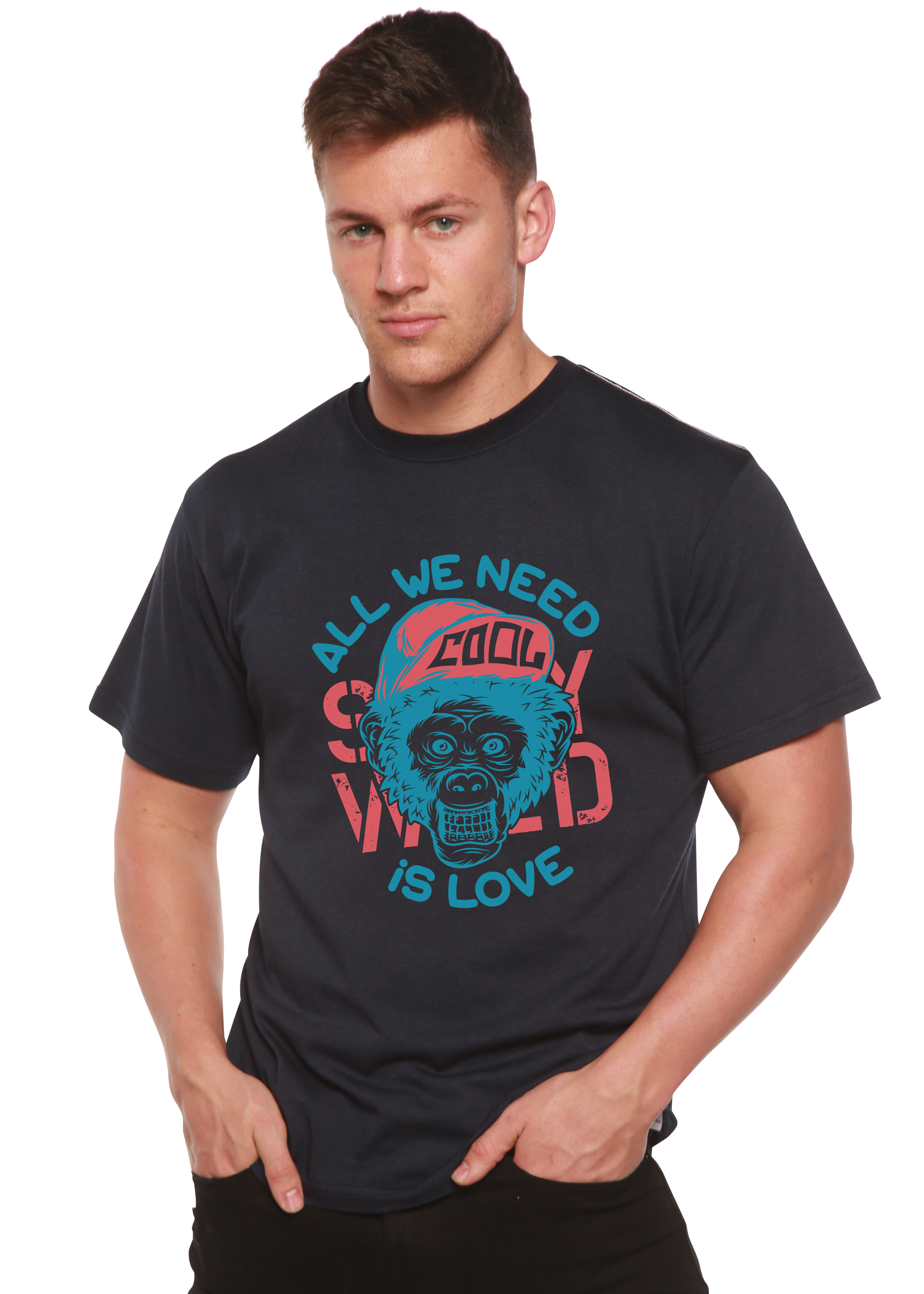 All We Need is Love Men's Bamboo Viscose/Organic Cotton Short Sleeve Graphic T-Shirt - The7Letter