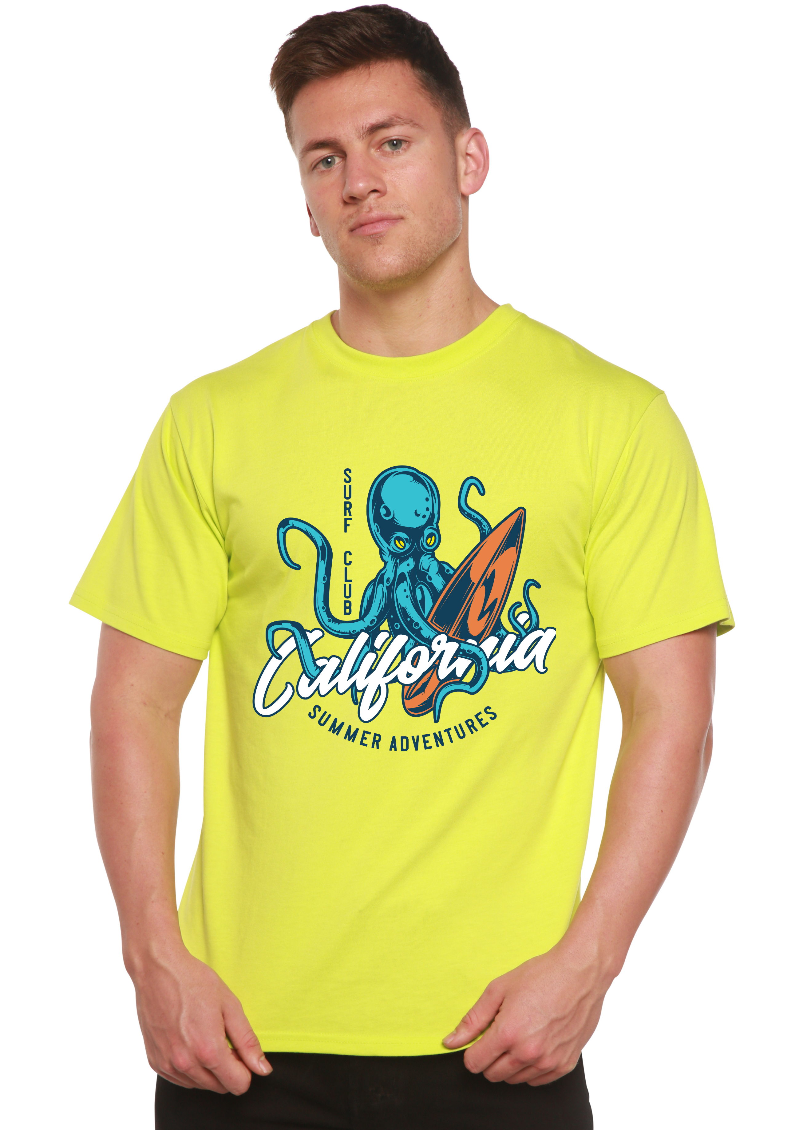 California Summer Adventures Men's Bamboo Viscose/Organic Cotton Short Sleeve Graphic T-Shirt - The7Letter