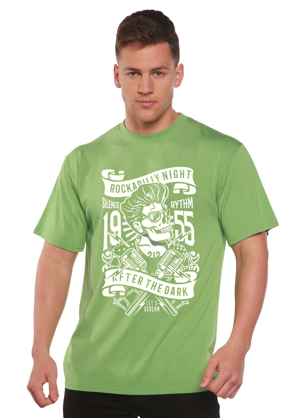 Rockabilly Night Spun Bamboo® Men's Bamboo Viscose/Organic Cotton Short Sleeve Graphic T-Shirt - The7Letter