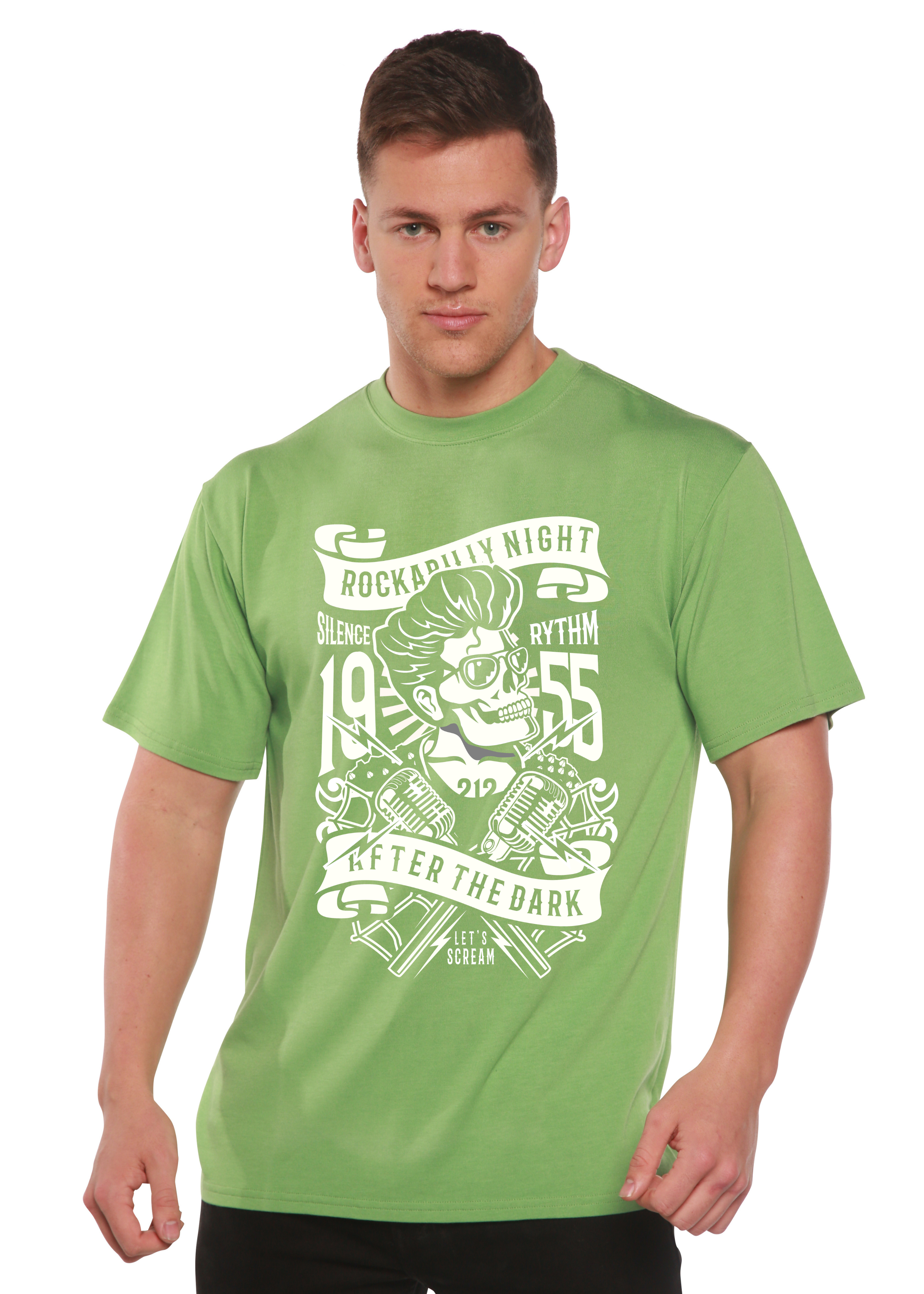 Rockabilly Night Spun Bamboo® Men's Bamboo Viscose/Organic Cotton Short Sleeve Graphic T-Shirt - The7Letter