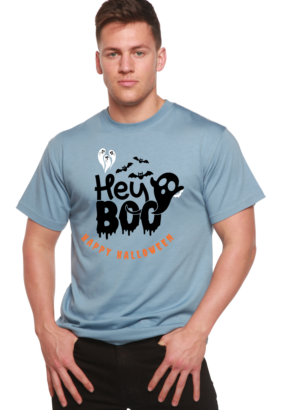 Hey Boo Men's Bamboo Viscose/Organic Cotton Short Sleeve Graphic T-Shirt - The7Letter