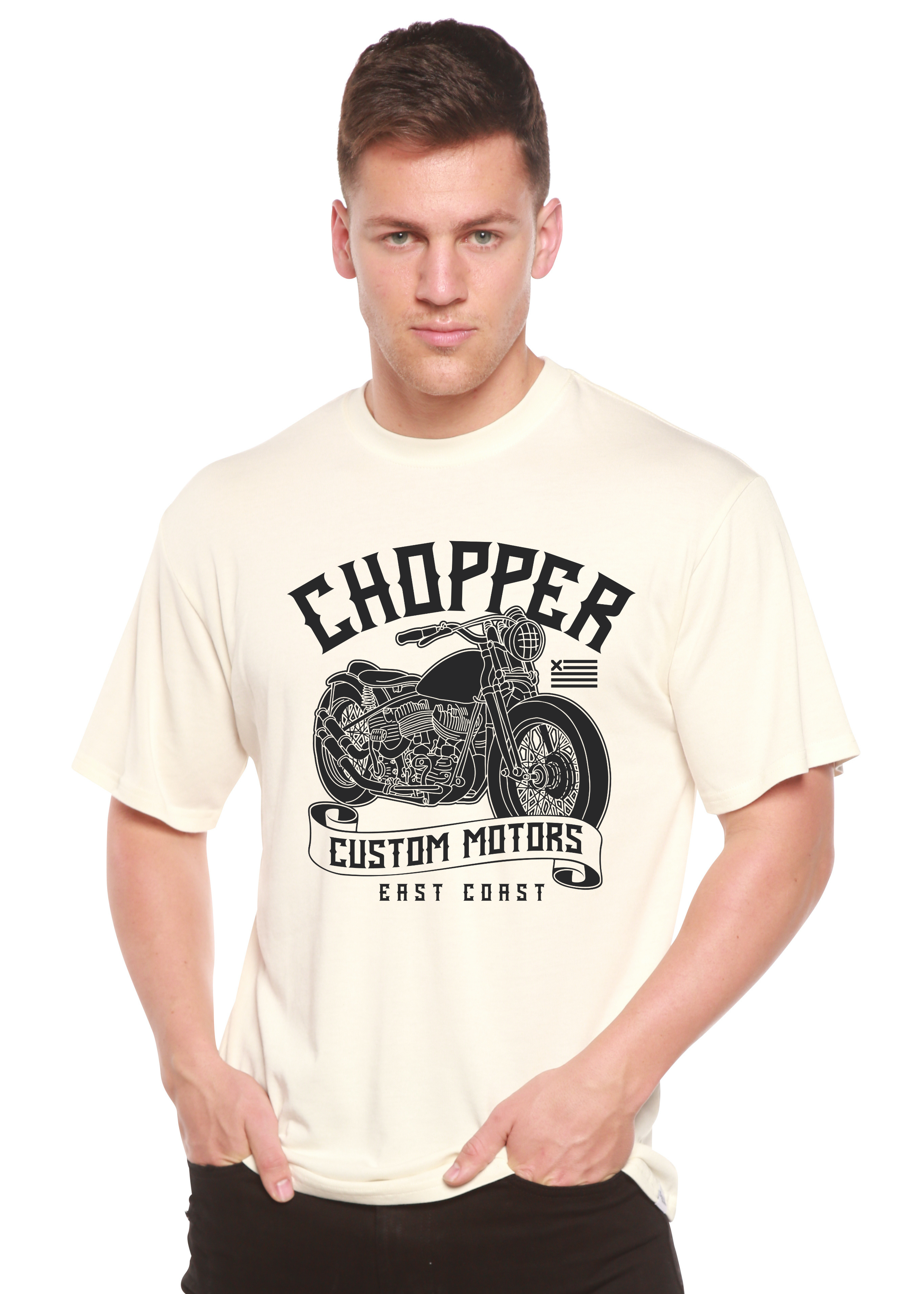 Chopper Custom Motors Men's Bamboo Viscose/Organic Cotton Short Sleeve Graphic T-Shirt - The7Letter