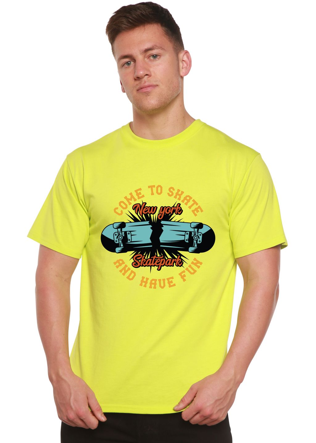 New York Skatepark Men's Bamboo Viscose/Organic Cotton Short Sleeve Graphic T-Shirt - The7Letter