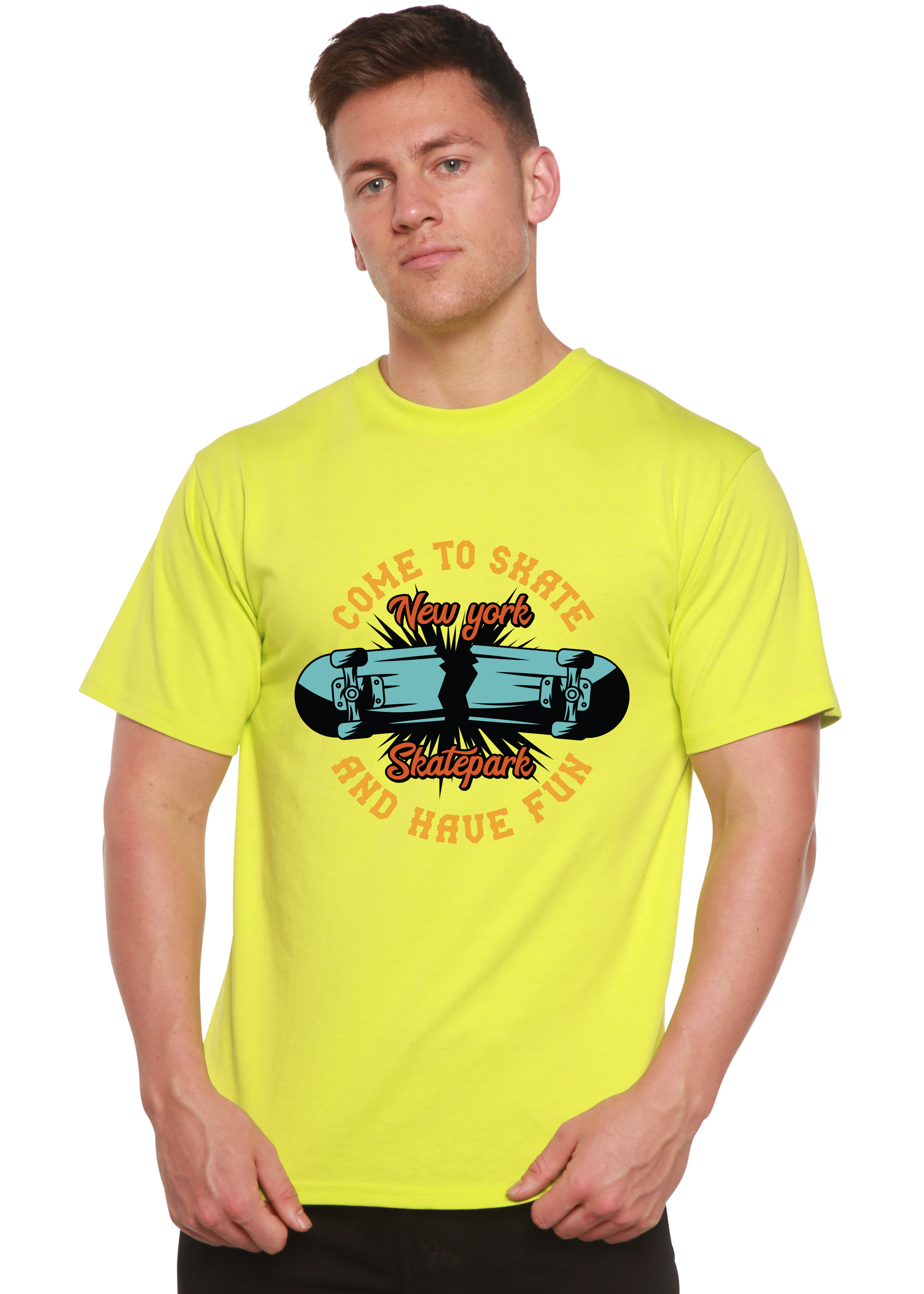 New York Skatepark Men's Bamboo Viscose/Organic Cotton Short Sleeve Graphic T-Shirt - The7Letter