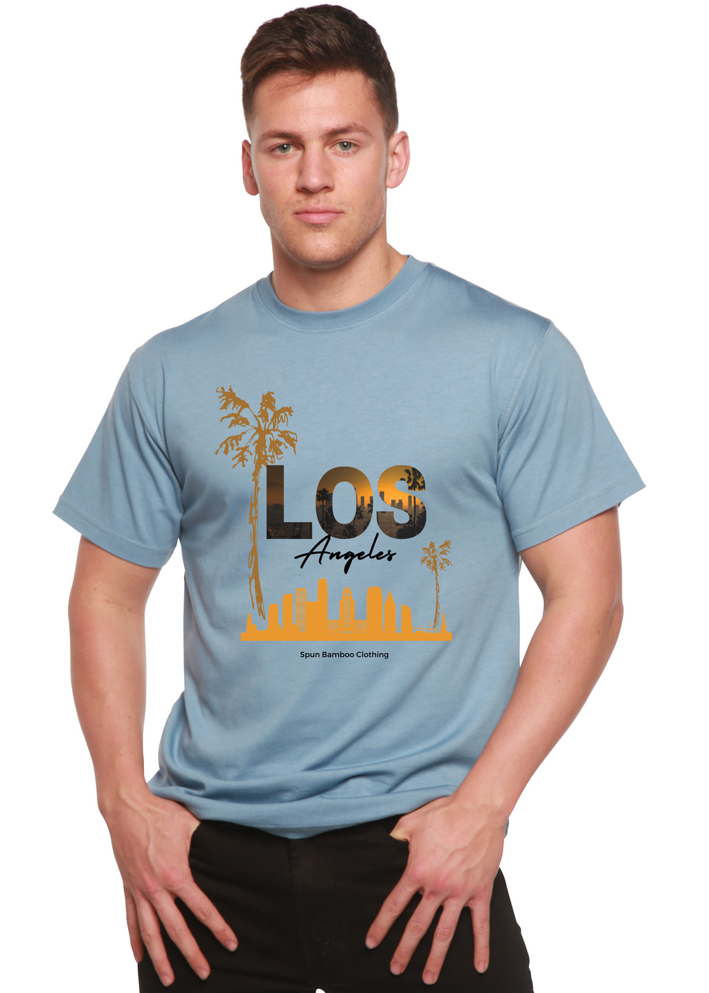 Los Angeles Unisex Bamboo Viscose/Organic Cotton Short Sleeve Graphic T-Shirt - The7Letter