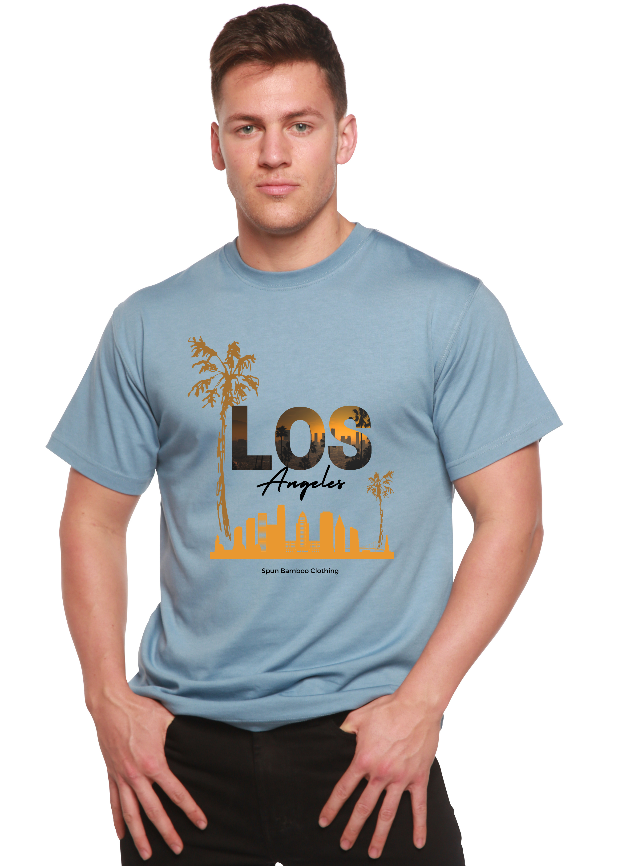 Los Angeles Unisex Bamboo Viscose/Organic Cotton Short Sleeve Graphic T-Shirt - The7Letter