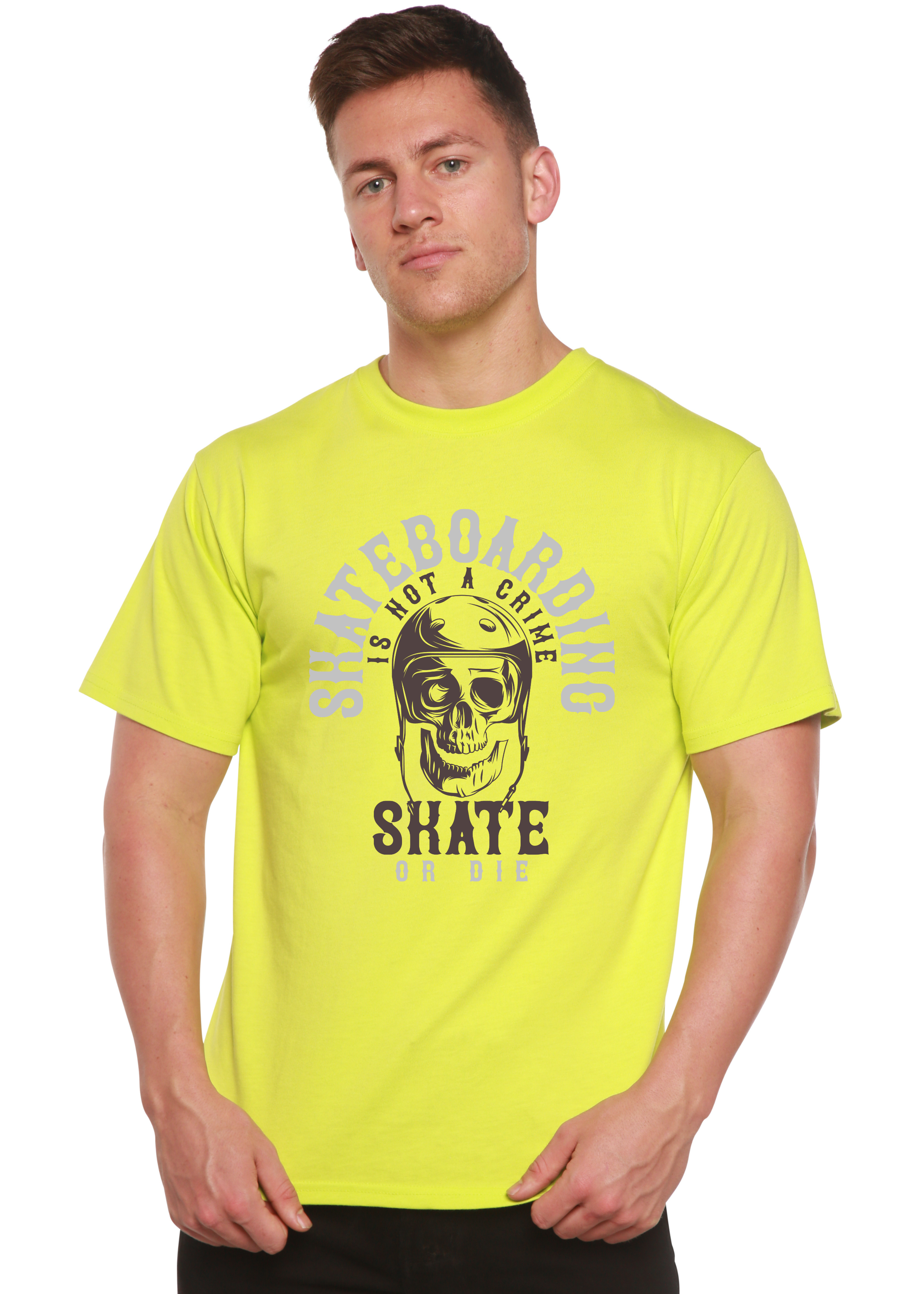 Skate Boarding Men's Bamboo Viscose/Organic Cotton Short Sleeve Graphic T-Shirt - The7Letter