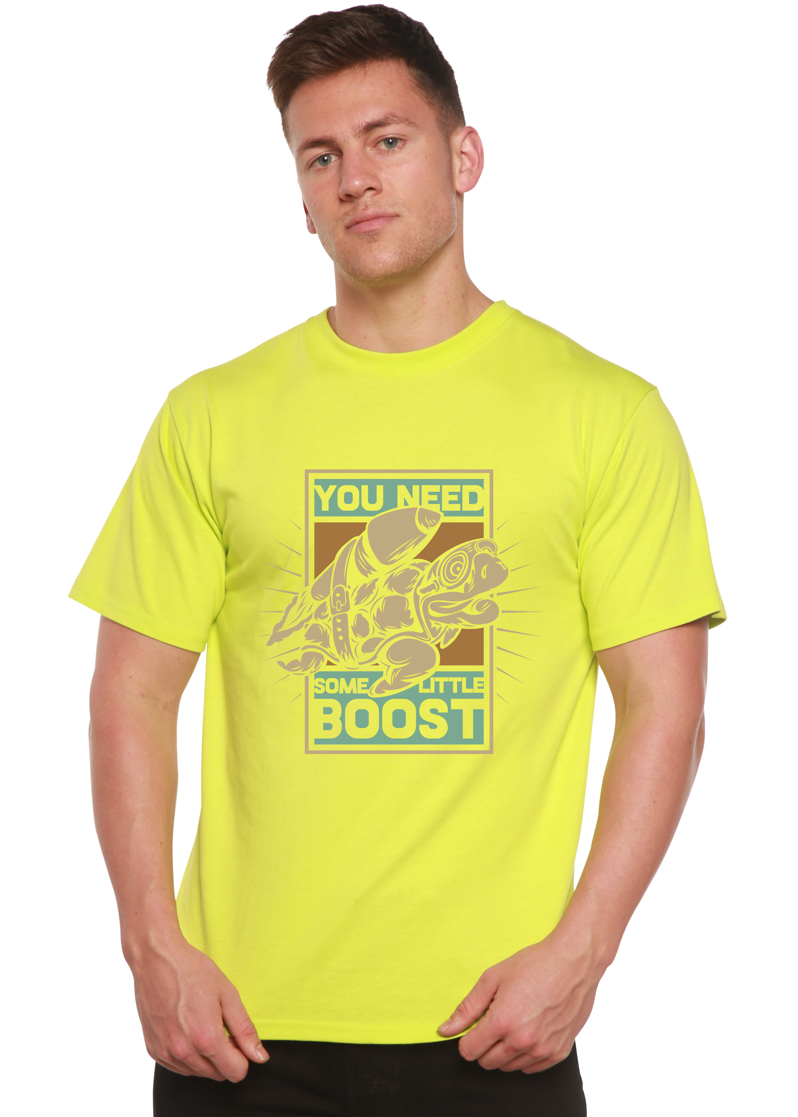 You Need Boost Men's Bamboo Viscose/Organic Cotton Short Sleeve Graphic T-Shirt - The7Letter