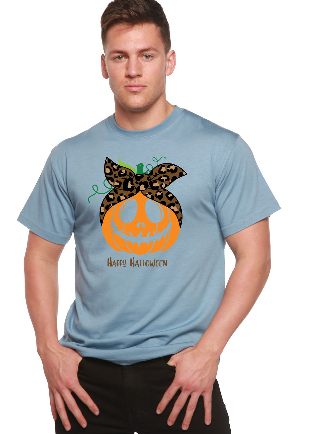 Happy Halloween Men's Bamboo Viscose/Organic Cotton Short Sleeve Graphic T-Shirt - The7Letter