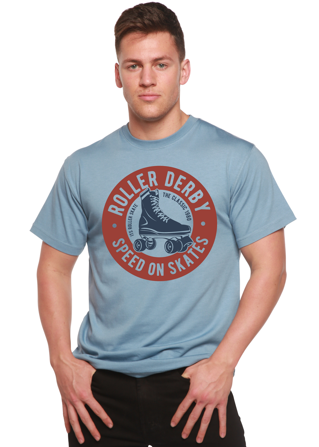 Roller Derby Spun Bamboo® Men's Bamboo Viscose/Organic Cotton Short Sleeve Graphic T-Shirt - The7Letter