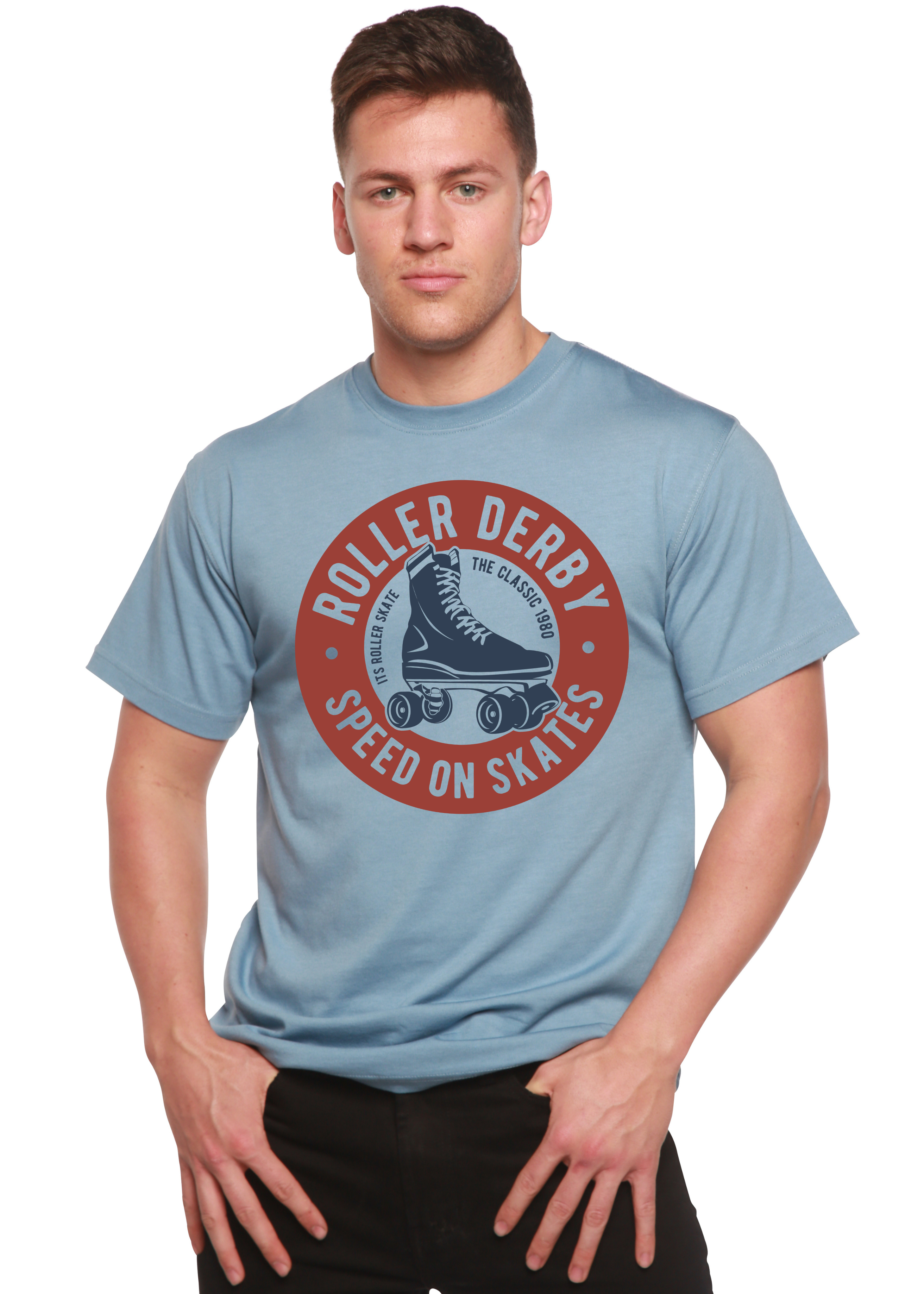 Roller Derby Spun Bamboo® Men's Bamboo Viscose/Organic Cotton Short Sleeve Graphic T-Shirt - The7Letter