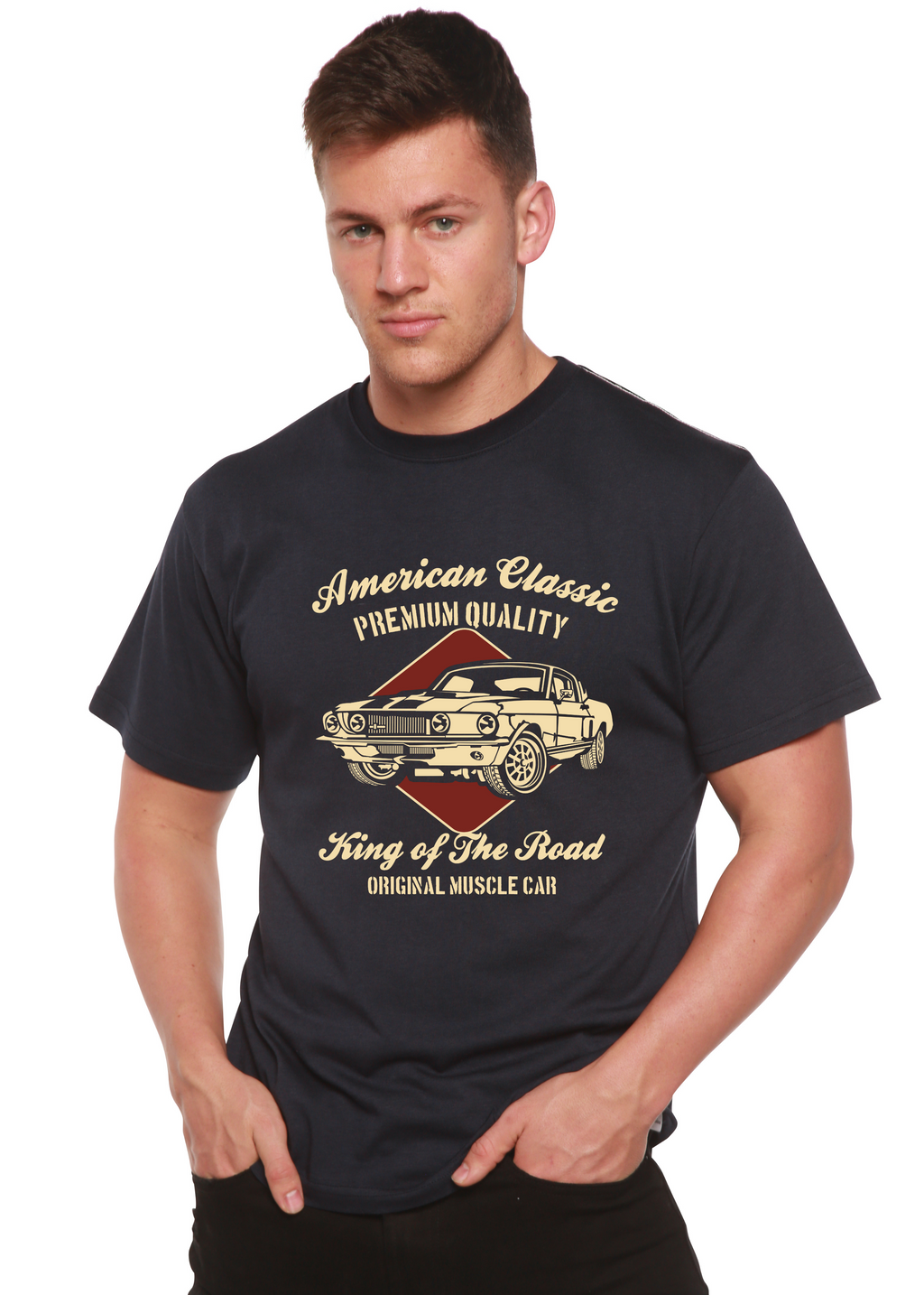 American Classic Men's Bamboo Viscose/Organic Cotton Short Sleeve Graphic T-Shirt - The7Letter
