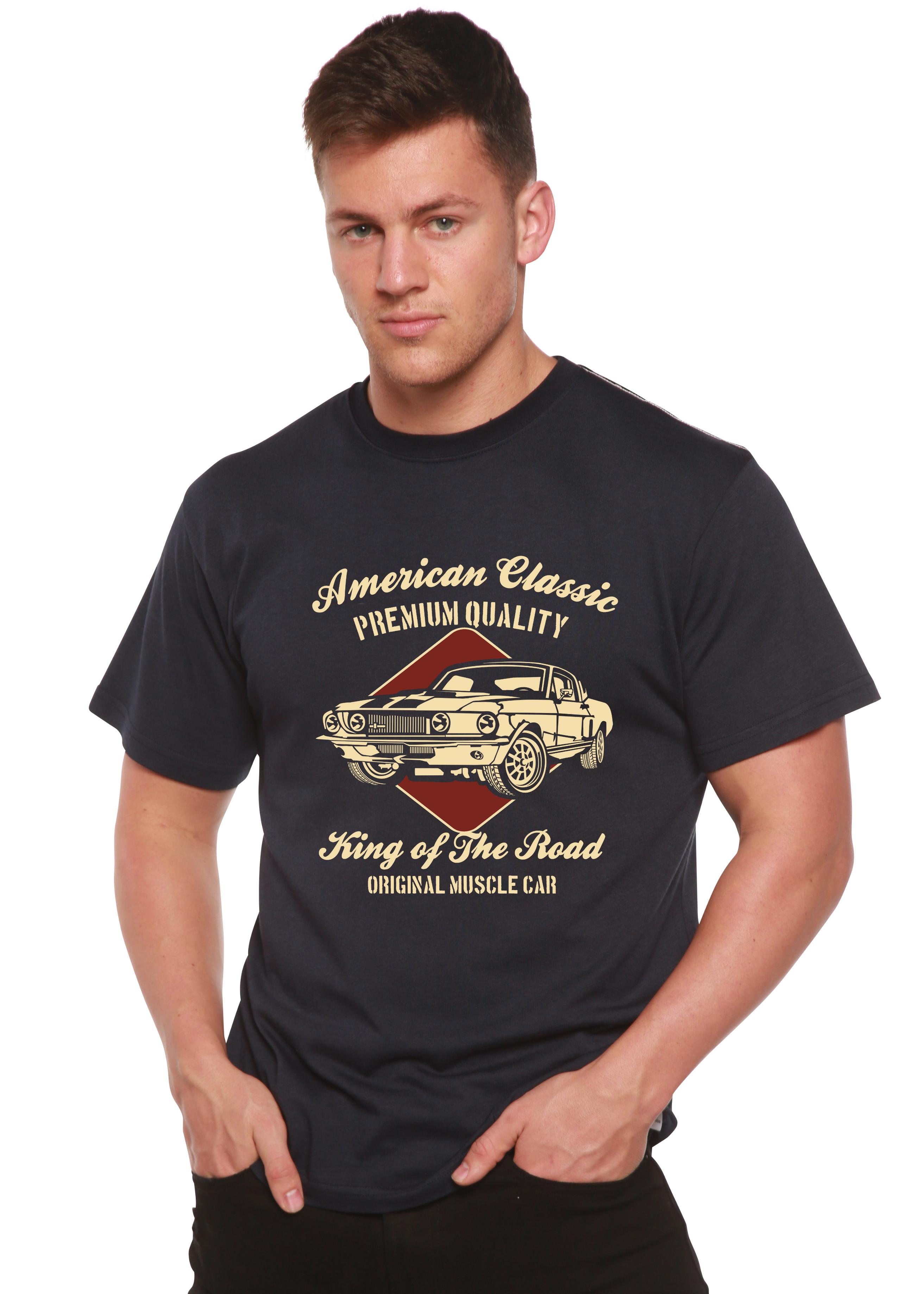 American Classic Men's Bamboo Viscose/Organic Cotton Short Sleeve Graphic T-Shirt - The7Letter
