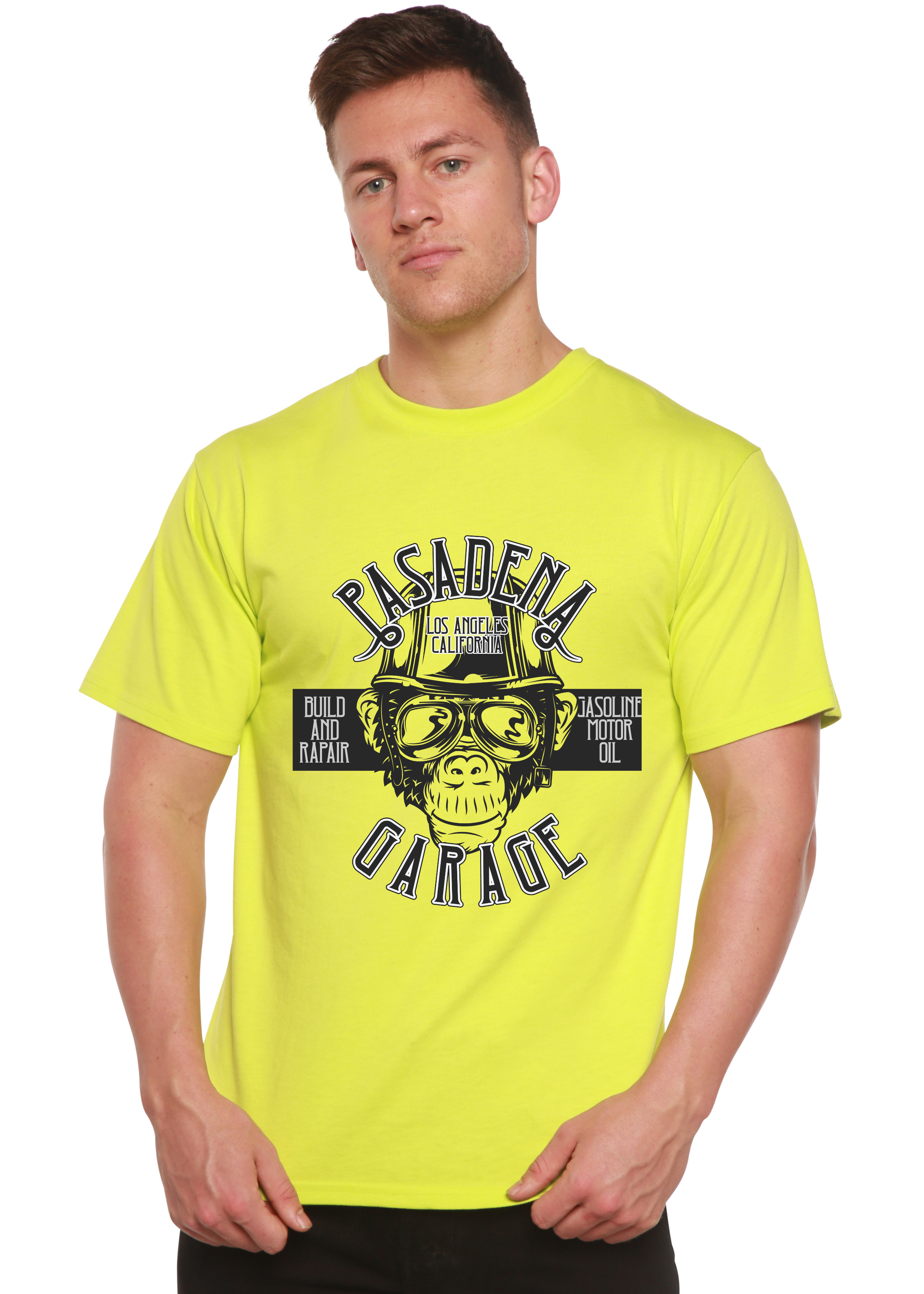 Pasadena Garage Men's Bamboo Viscose/Organic Cotton Short Sleeve Graphic T-Shirt - The7Letter