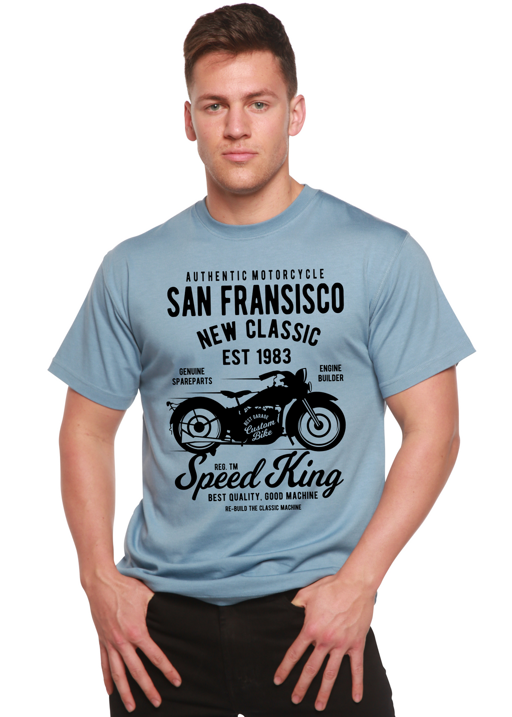 San Fransisco Spun Bamboo® Men's Bamboo Viscose/Organic Cotton Short Sleeve Graphic T-Shirt - The7Letter
