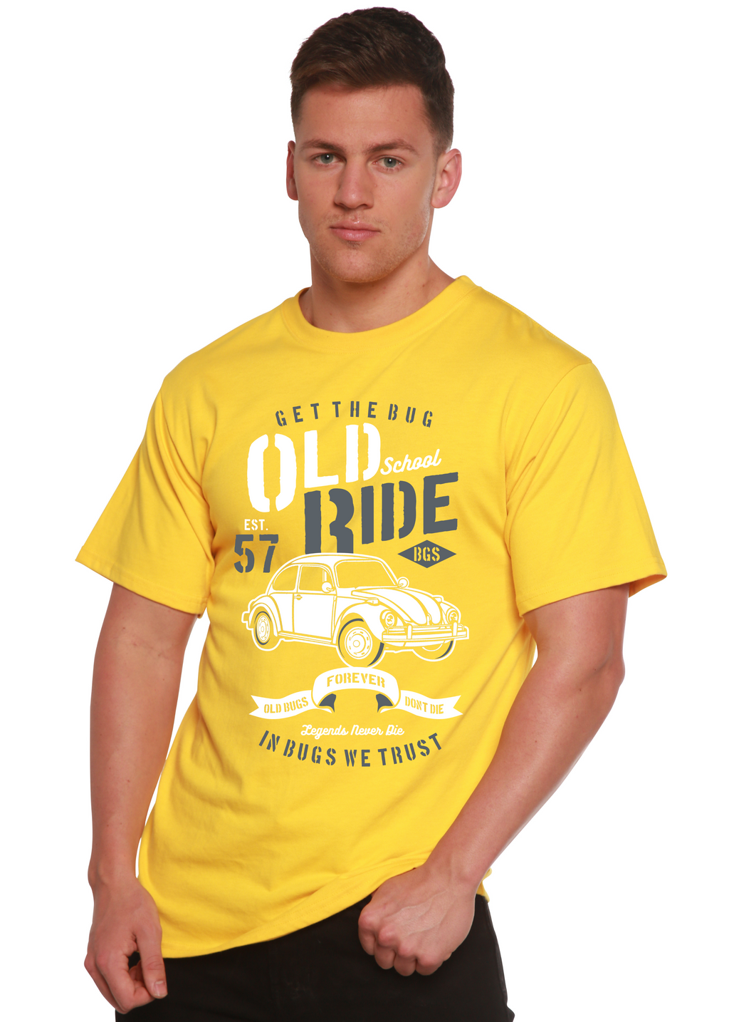 Old School Ride Spun Bamboo® Men's Bamboo Viscose/Organic Cotton Short Sleeve Graphic T-Shirt - The7Letter