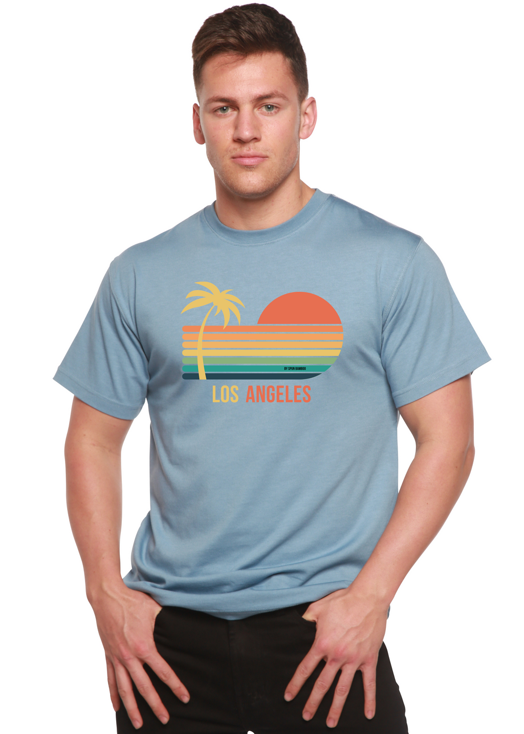 Los Angeles Unisex Bamboo Viscose/Organic Cotton Short Sleeve Graphic T-Shirt - The7Letter