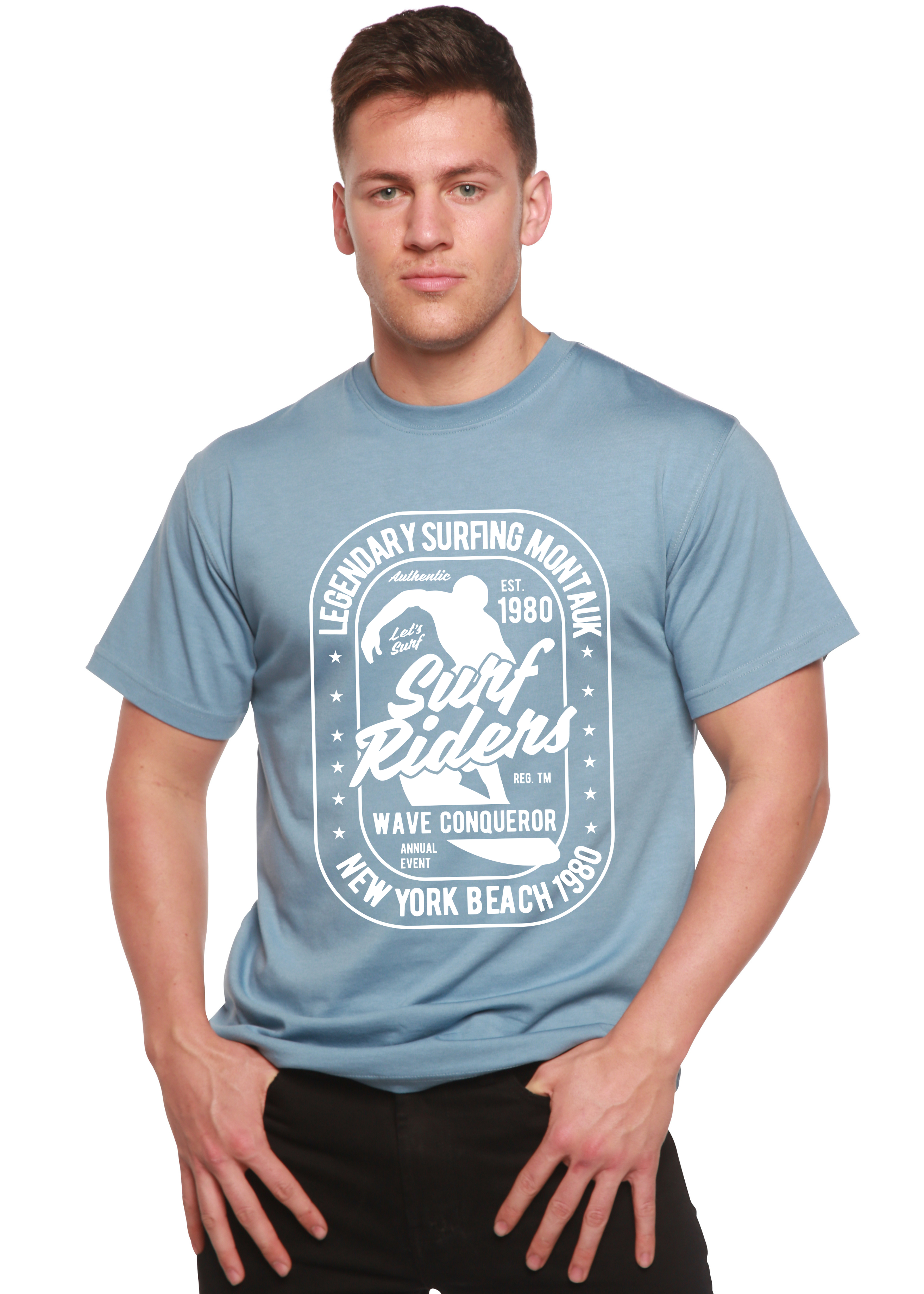 Surf Rider Spun Bamboo® Men's Bamboo Viscose/Organic Cotton Short Sleeve Graphic T-Shirt - The7Letter