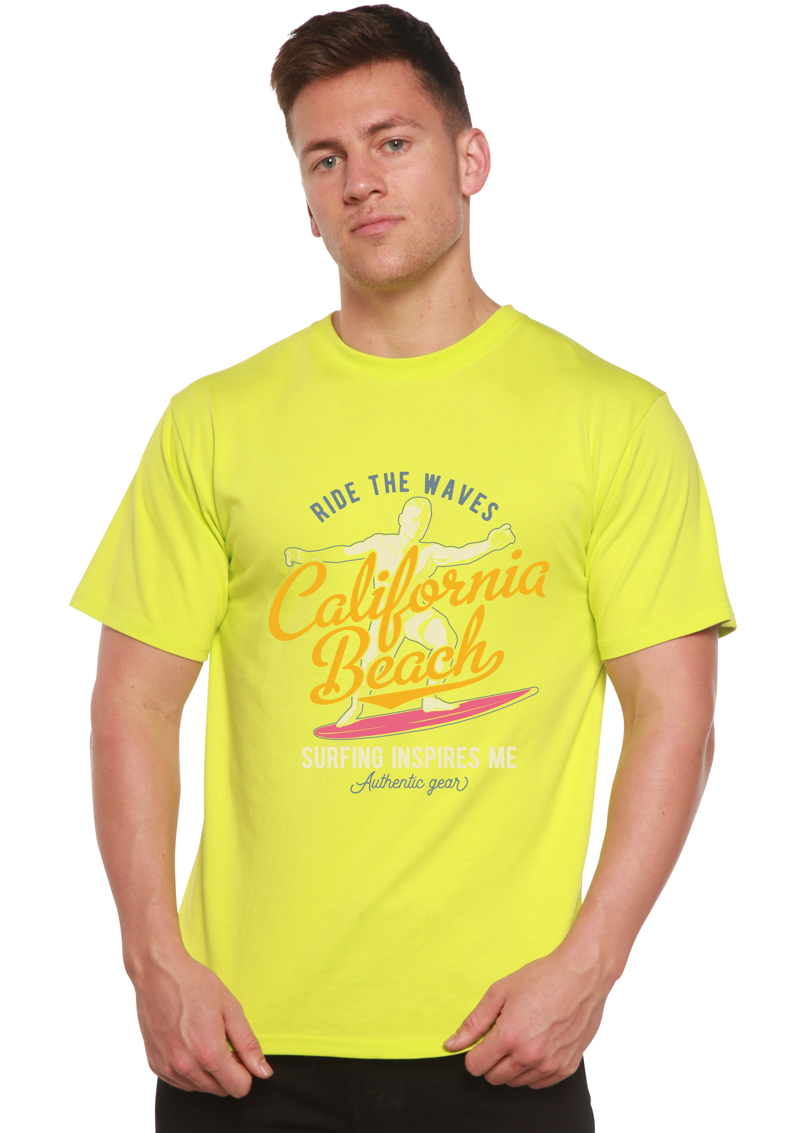 California Beach Men's Bamboo Viscose/Organic Cotton Short Sleeve Graphic T-Shirt - The7Letter