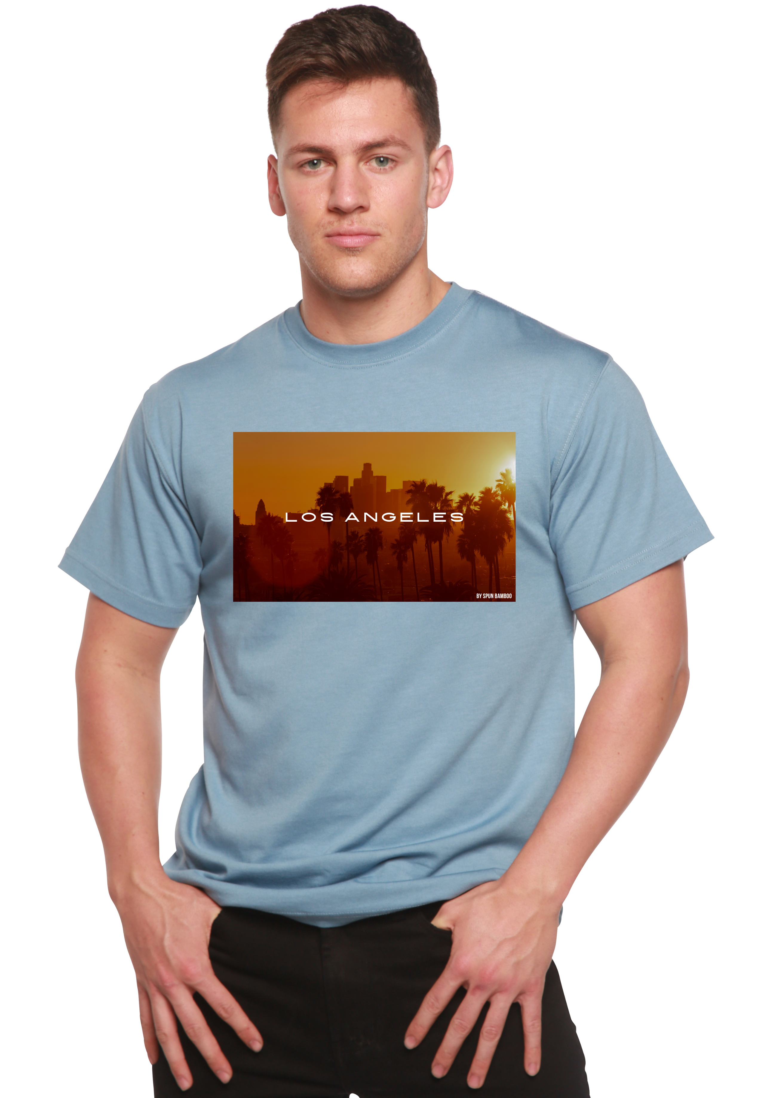 Los Angeles Unisex Bamboo Viscose/Organic Cotton Short Sleeve Graphic T-Shirt - The7Letter