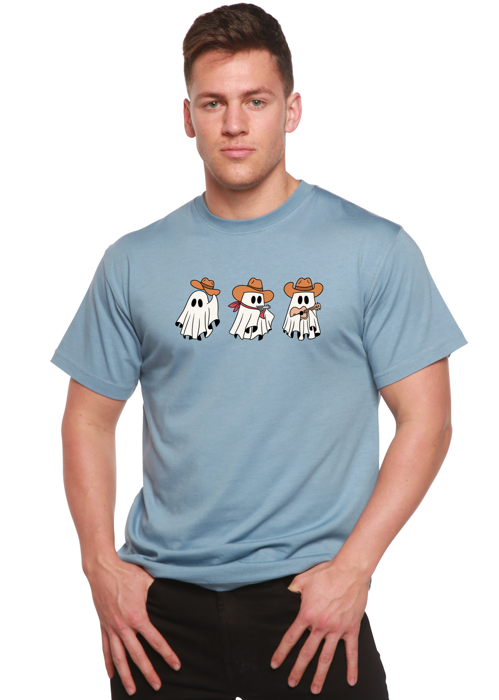 Cowboy Ghosts Unisex Bamboo Viscose/Organic Cotton Short Sleeve Graphic T-Shirt - The7Letter