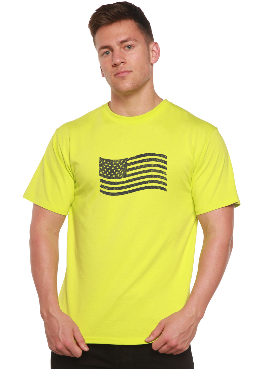 American Flag Men's Bamboo Short Sleeve Graphic T-Shirt - The7Letter