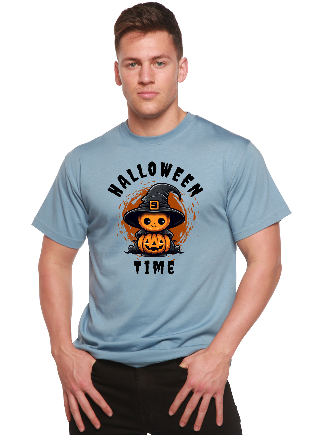 Halloween Time Unisex Bamboo Viscose/Organic Cotton Short Sleeve Graphic T-Shirt - The7Letter