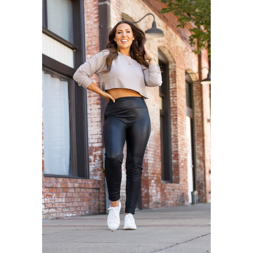 Farrah - Legging taille haute en similicuir