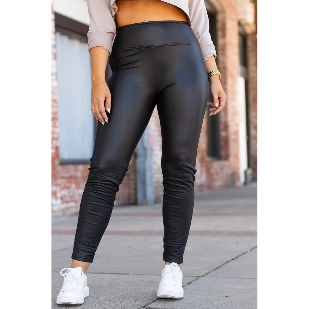 Farrah - Legging taille haute en similicuir