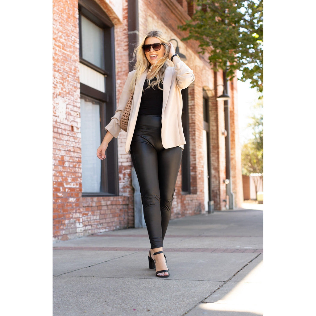 Farrah - Legging taille haute en similicuir