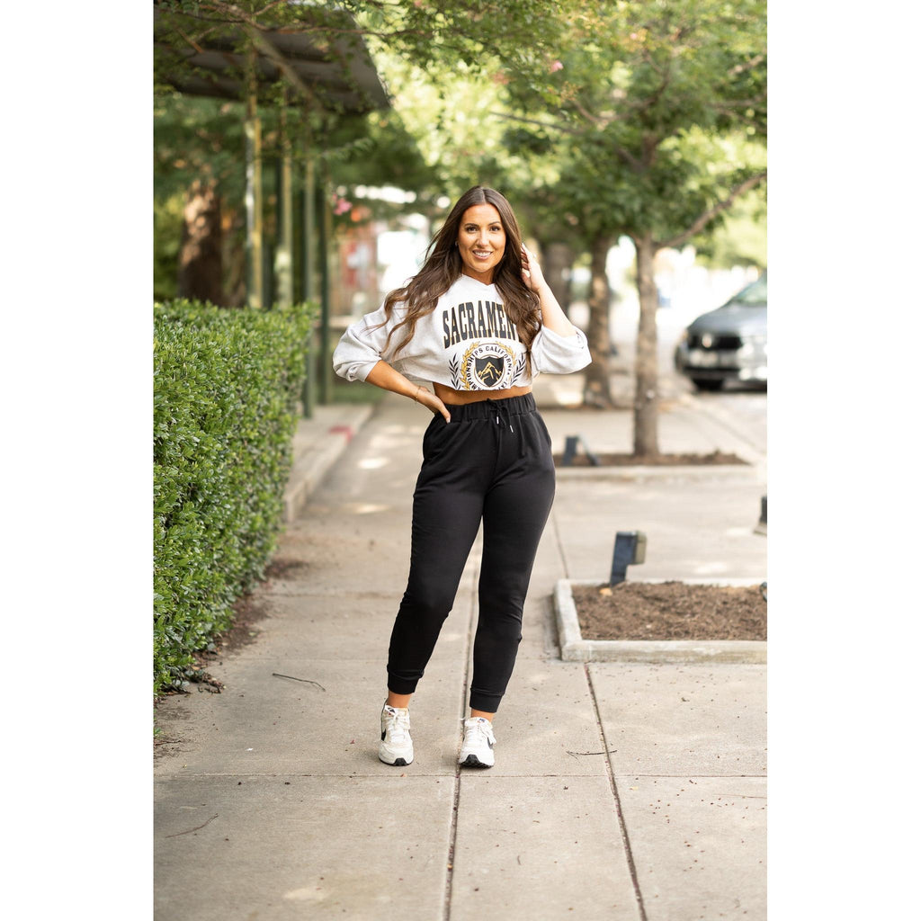Braelyn - Pantalon de jogging en molleton noir
