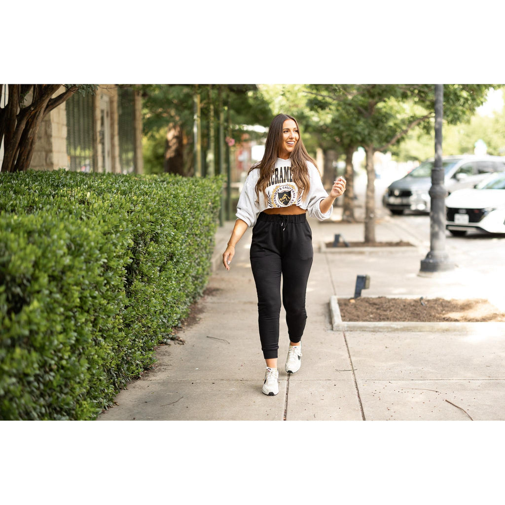 Braelyn - Pantalon de jogging en molleton noir