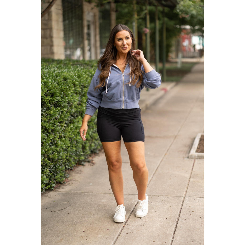 Taylor - Fold Over Biker Shorts