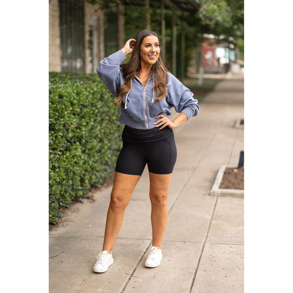 Taylor - Fold Over Biker Shorts