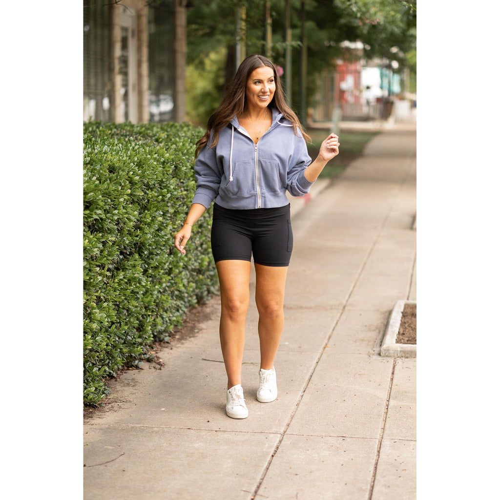 Taylor - Fold Over Biker Shorts