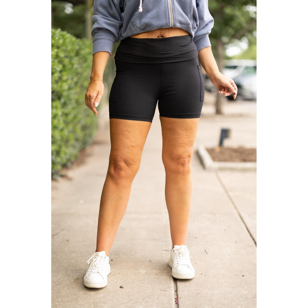 Taylor - Fold Over Biker Shorts