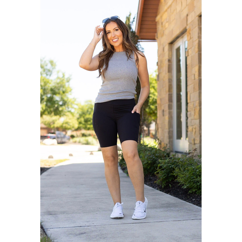 Bree - Short cycliste noir 7 pouces