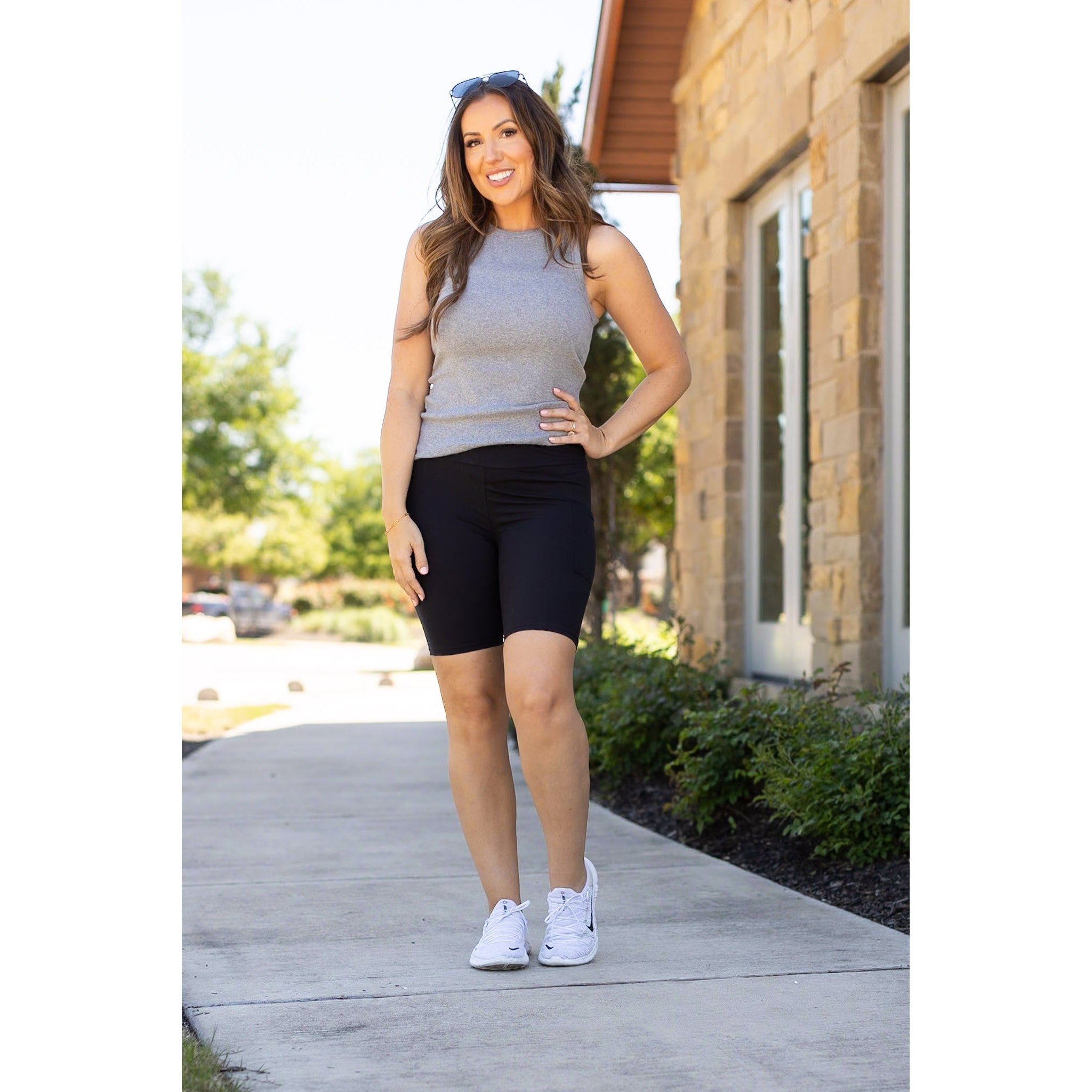 Bree - Short cycliste noir 7 pouces